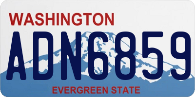 WA license plate ADN6859