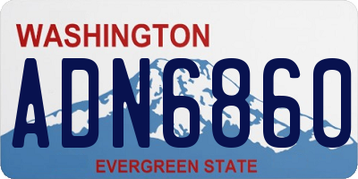 WA license plate ADN6860
