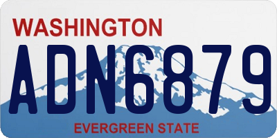 WA license plate ADN6879