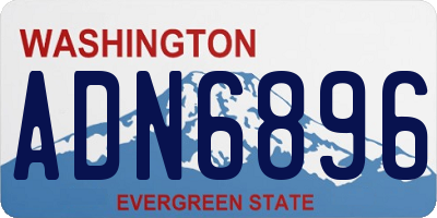 WA license plate ADN6896
