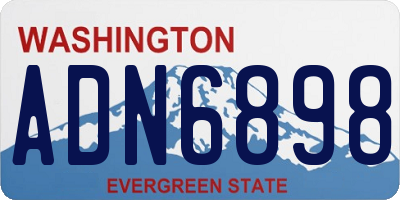 WA license plate ADN6898