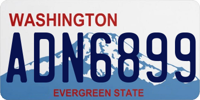 WA license plate ADN6899