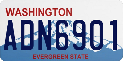 WA license plate ADN6901