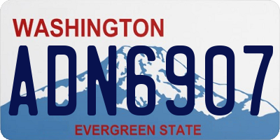 WA license plate ADN6907