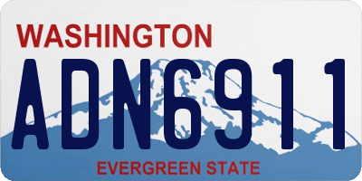 WA license plate ADN6911