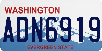 WA license plate ADN6919