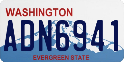 WA license plate ADN6941