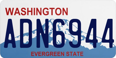 WA license plate ADN6944