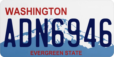 WA license plate ADN6946