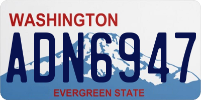 WA license plate ADN6947