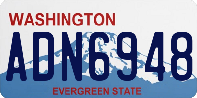WA license plate ADN6948