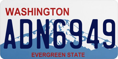 WA license plate ADN6949