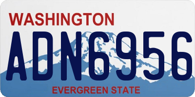WA license plate ADN6956
