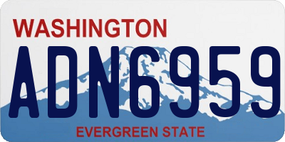 WA license plate ADN6959