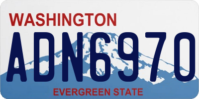 WA license plate ADN6970