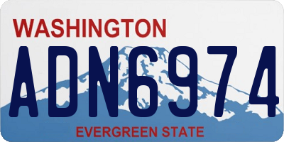 WA license plate ADN6974