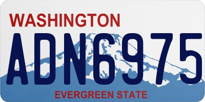 WA license plate ADN6975