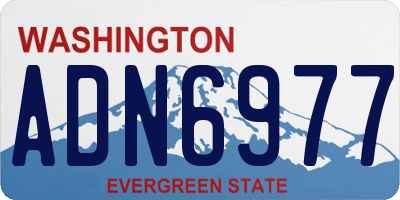 WA license plate ADN6977