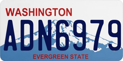 WA license plate ADN6979