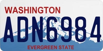 WA license plate ADN6984
