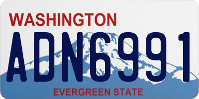 WA license plate ADN6991