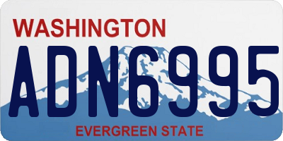 WA license plate ADN6995