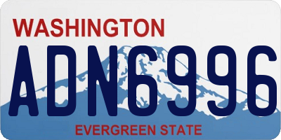 WA license plate ADN6996