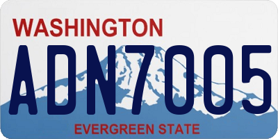 WA license plate ADN7005
