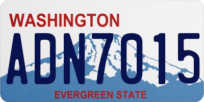 WA license plate ADN7015