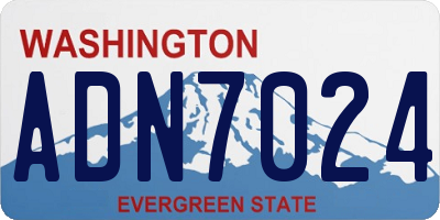WA license plate ADN7024