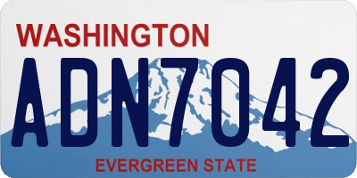 WA license plate ADN7042