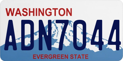 WA license plate ADN7044