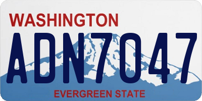 WA license plate ADN7047