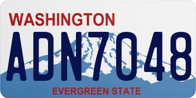 WA license plate ADN7048