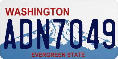 WA license plate ADN7049