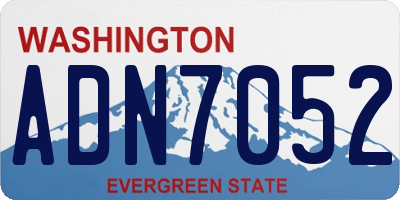 WA license plate ADN7052