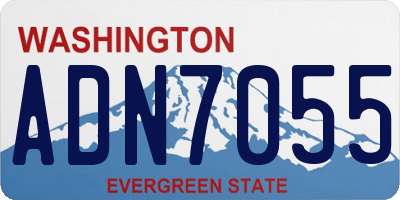 WA license plate ADN7055