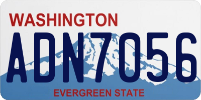 WA license plate ADN7056