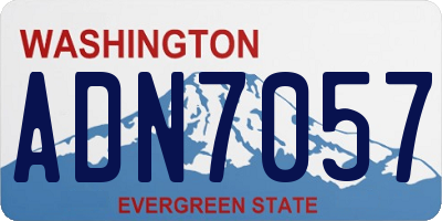 WA license plate ADN7057