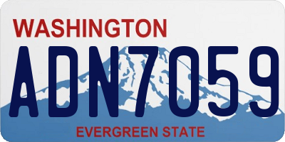 WA license plate ADN7059