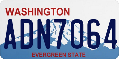 WA license plate ADN7064