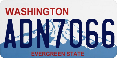 WA license plate ADN7066