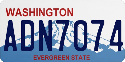 WA license plate ADN7074