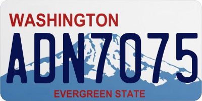 WA license plate ADN7075