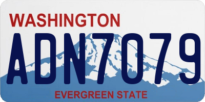 WA license plate ADN7079