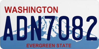 WA license plate ADN7082