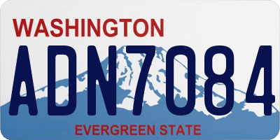 WA license plate ADN7084
