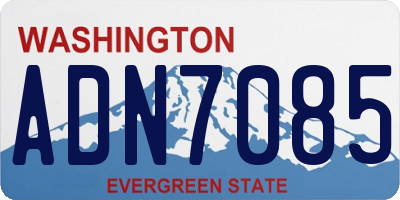 WA license plate ADN7085