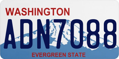 WA license plate ADN7088