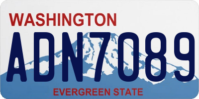 WA license plate ADN7089